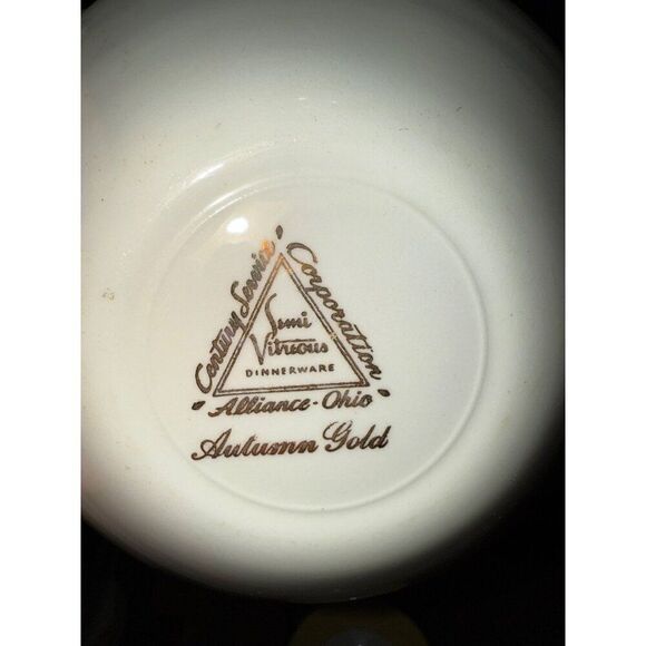 Set of 7 Century Service Autumn Gold Small Bowls - Picture 3 of 8